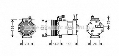 AVA QUALITY COOLING auk171 -  Компрессор, кондиционер